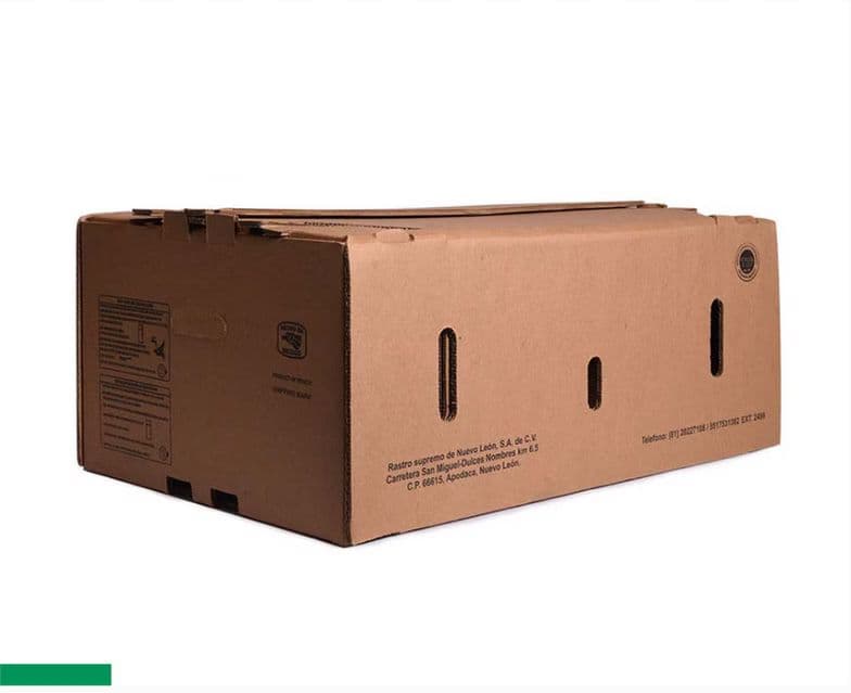 Caja utilizada para agroinsumos